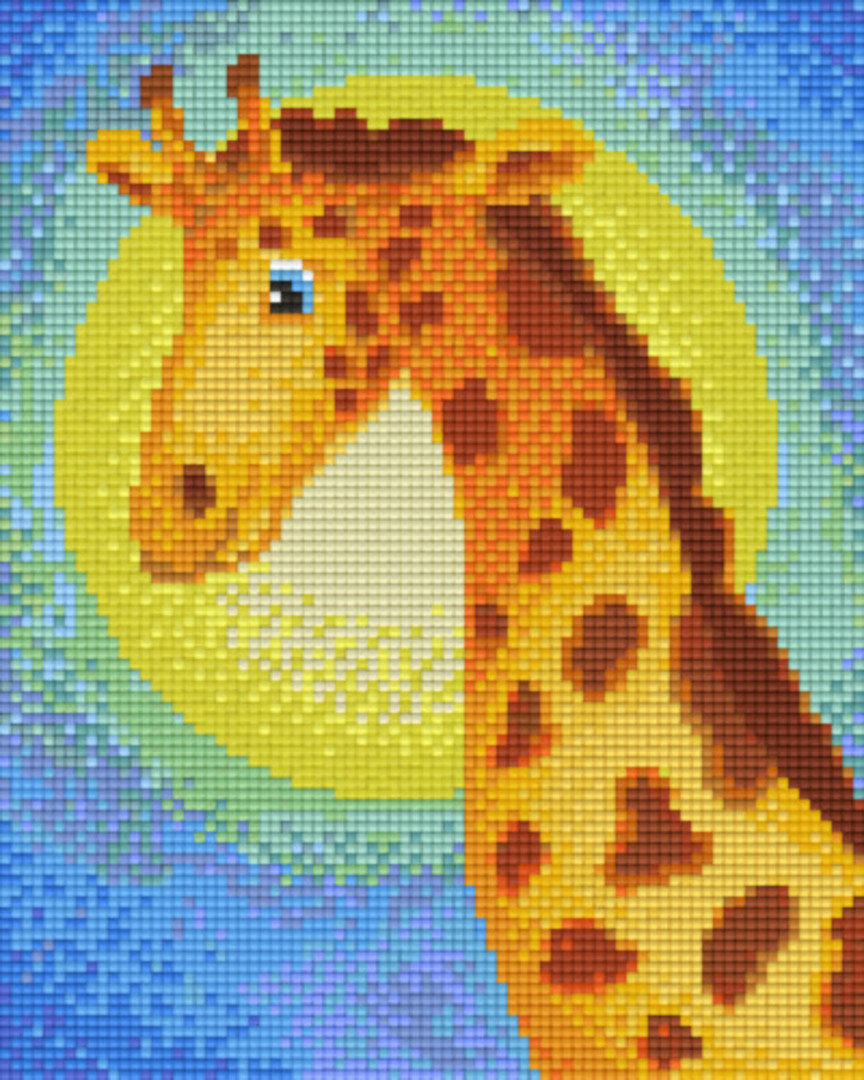 Giraffe Four [4] Baseplate PixelHobby Mini-mosaic Art Kit image 0